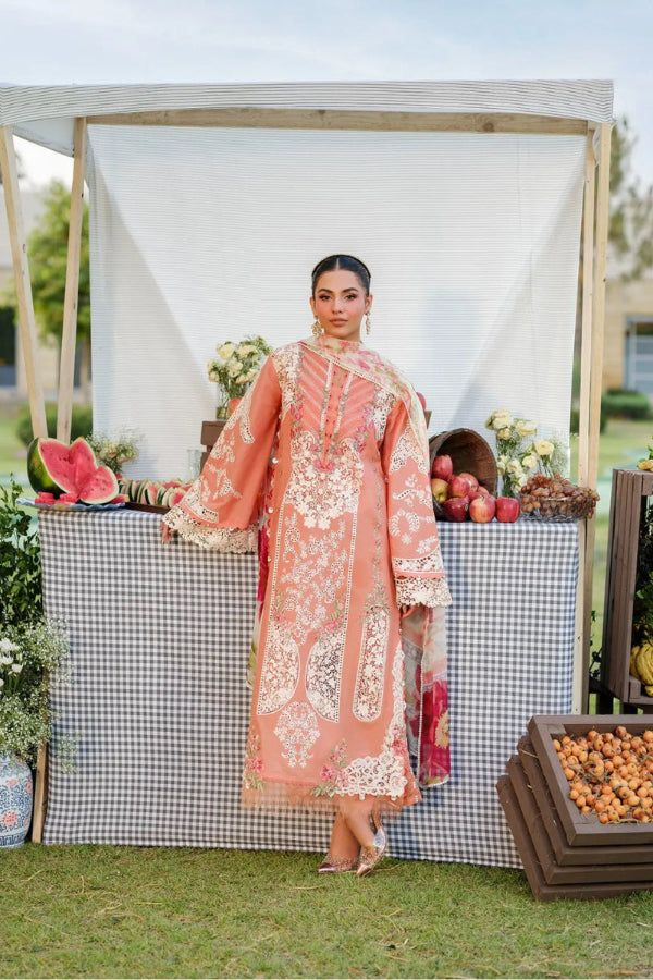 Elaf Premium Luxury Lawn 3pcs Chikankari Embroidered Collection- Autumn Dream