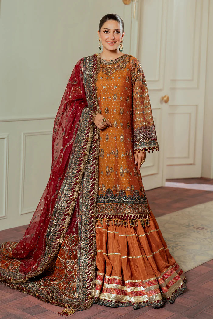 03-Piece Embroidered Mysoori Suit With Organza Dupatta | Ready To Wear