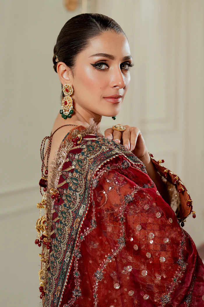 03-Piece Embroidered Mysoori Suit With Organza Dupatta | Ready To Wear