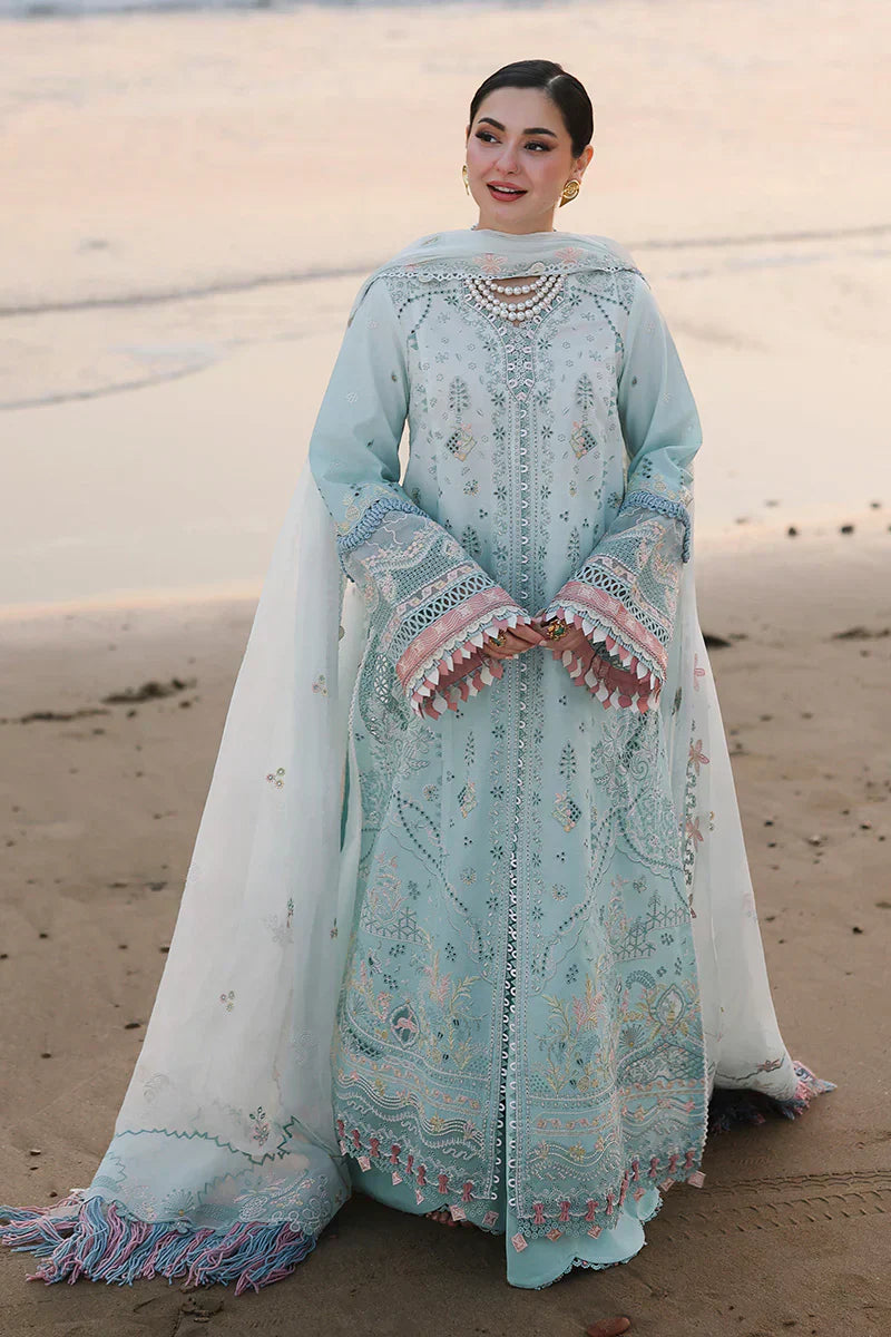 03-Piece Embroidered Lawn Suit With Chiffon Dupatta | Ready To Wear