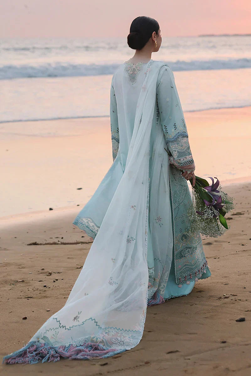 03-Piece Embroidered Lawn Suit With Chiffon Dupatta | Ready To Wear
