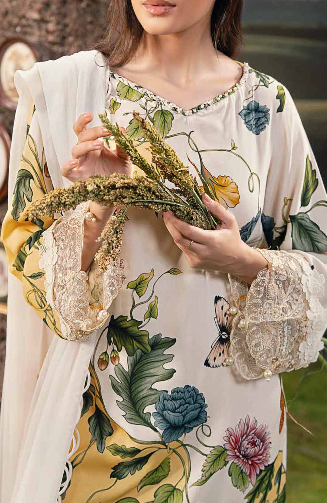 3PC Digital Lawn Suit Ready To Wear