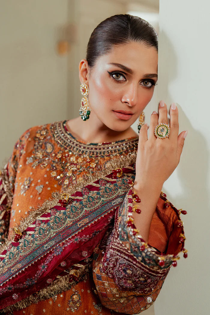 03-Piece Embroidered Mysoori Suit With Organza Dupatta | Ready To Wear
