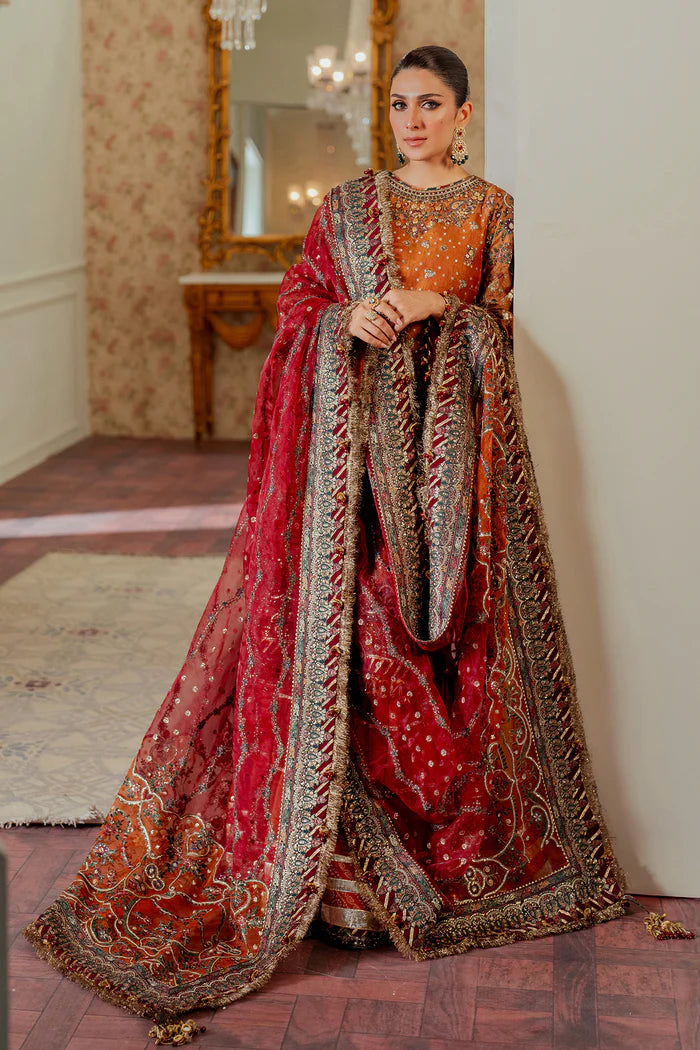 03-Piece Embroidered Mysoori Suit With Organza Dupatta | Ready To Wear
