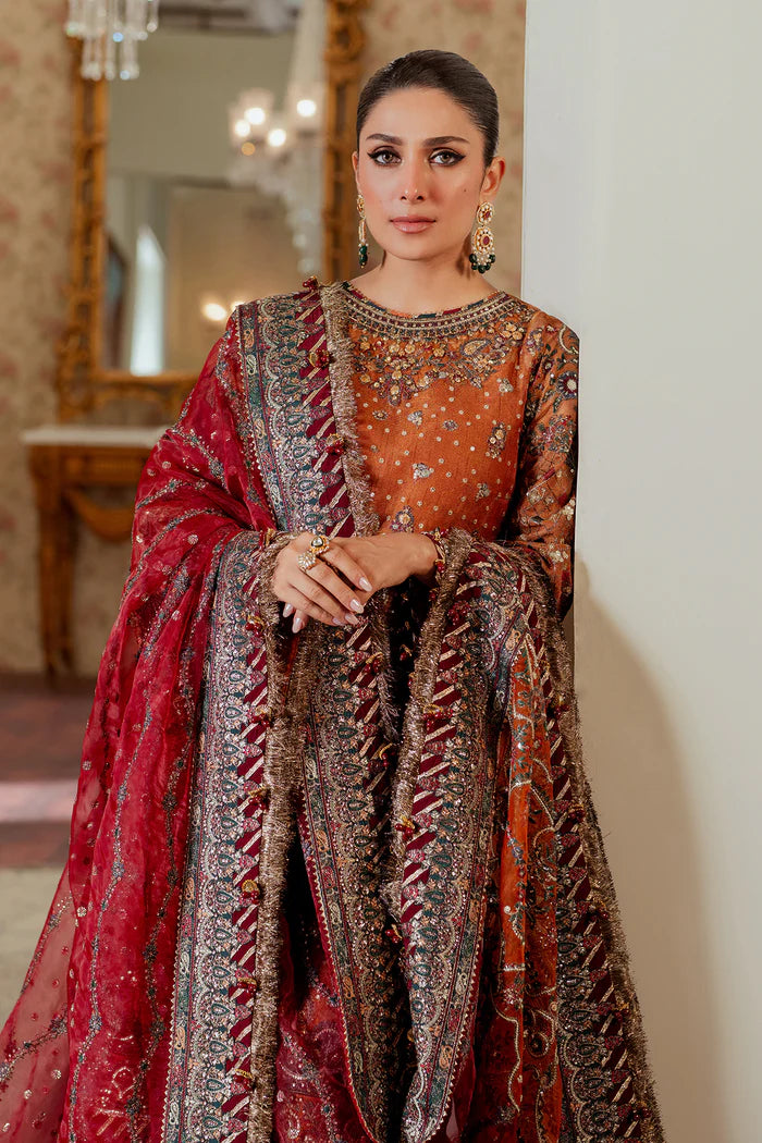 03-Piece Embroidered Mysoori Suit With Organza Dupatta | Ready To Wear