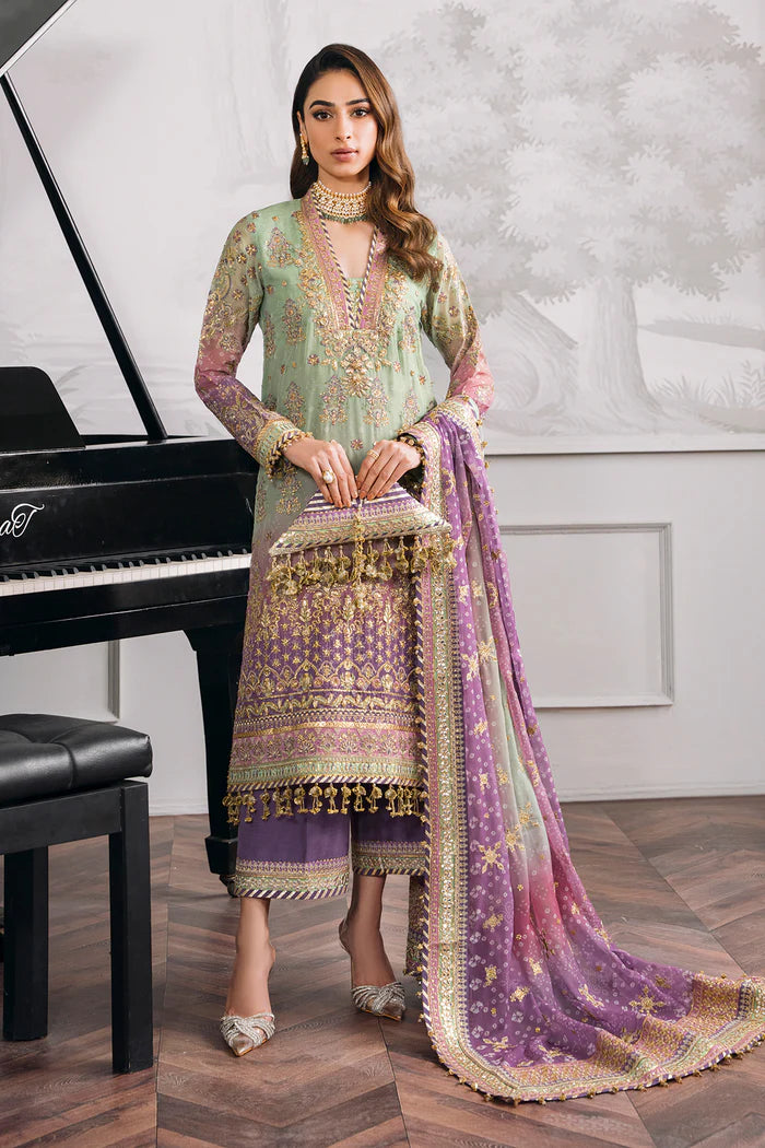 03-Piece Chiffon Suit With Sequence Embroidery | Ready To Wear