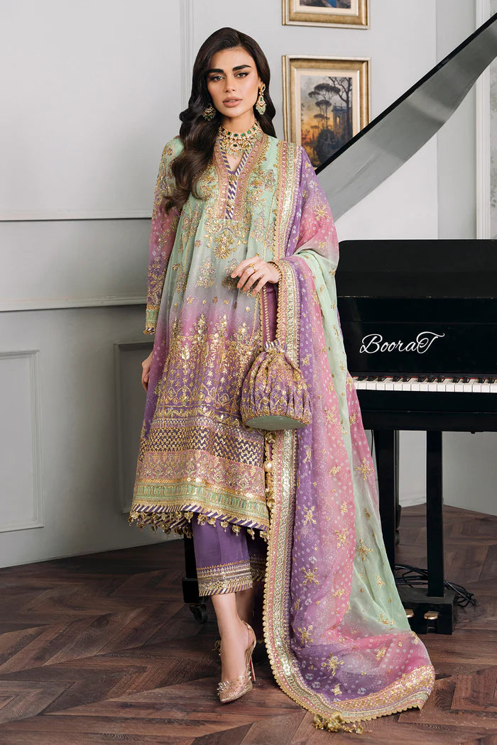 03-Piece Chiffon Suit With Sequence Embroidery | Ready To Wear