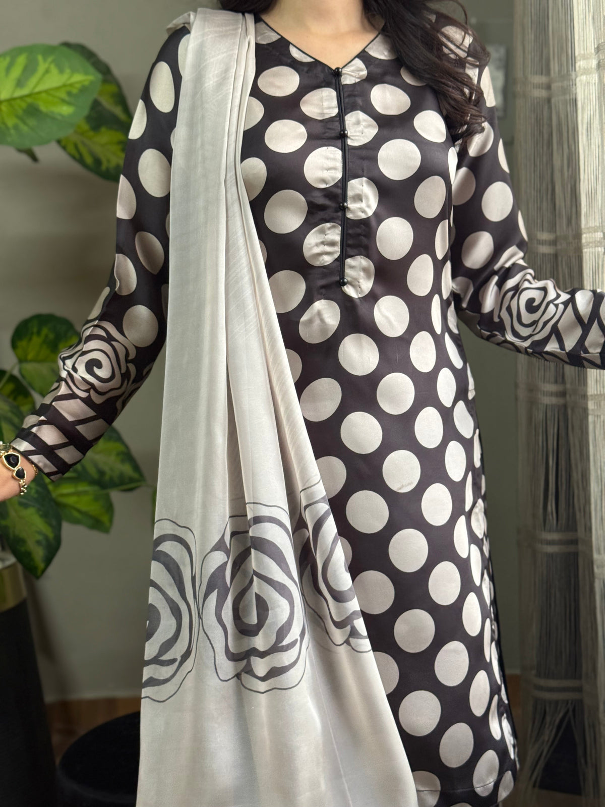 03-Piece Printed Silk Suit | Ready To Wear