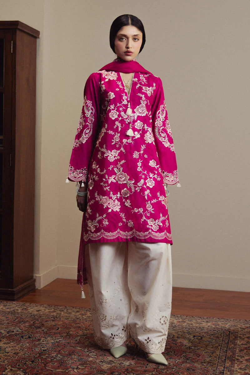 03-Piece Lawn Suit With Embroidery | Ready To Wear