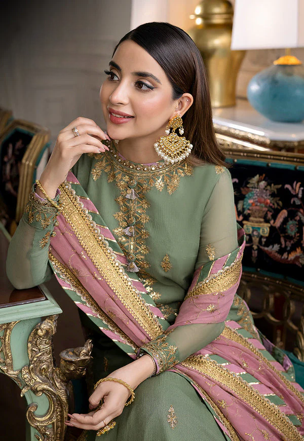 3 Piece Stitched Chiffon Suit