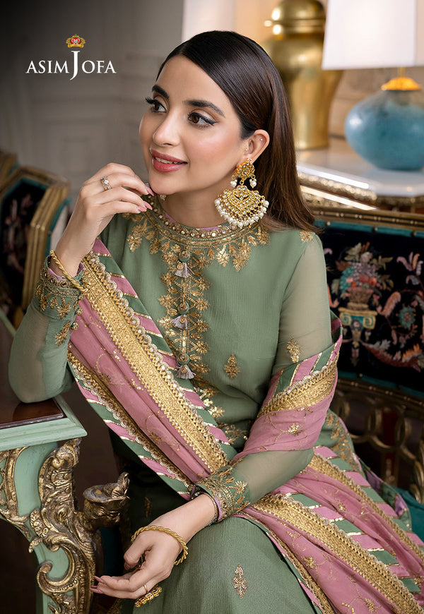 3 Piece Stitched Chiffon Suit