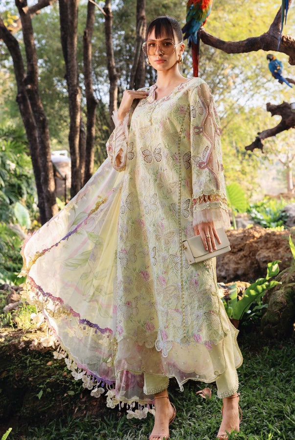 03-Piece Printed Lawn Suit With Chiffon Dupatta | Ready To Wear