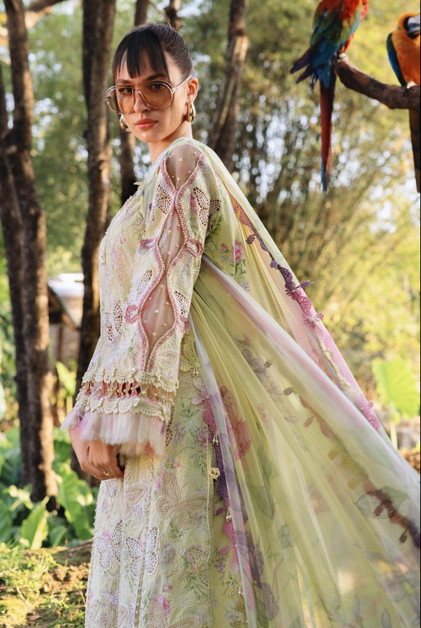 03-Piece Printed Lawn Suit With Chiffon Dupatta | Ready To Wear