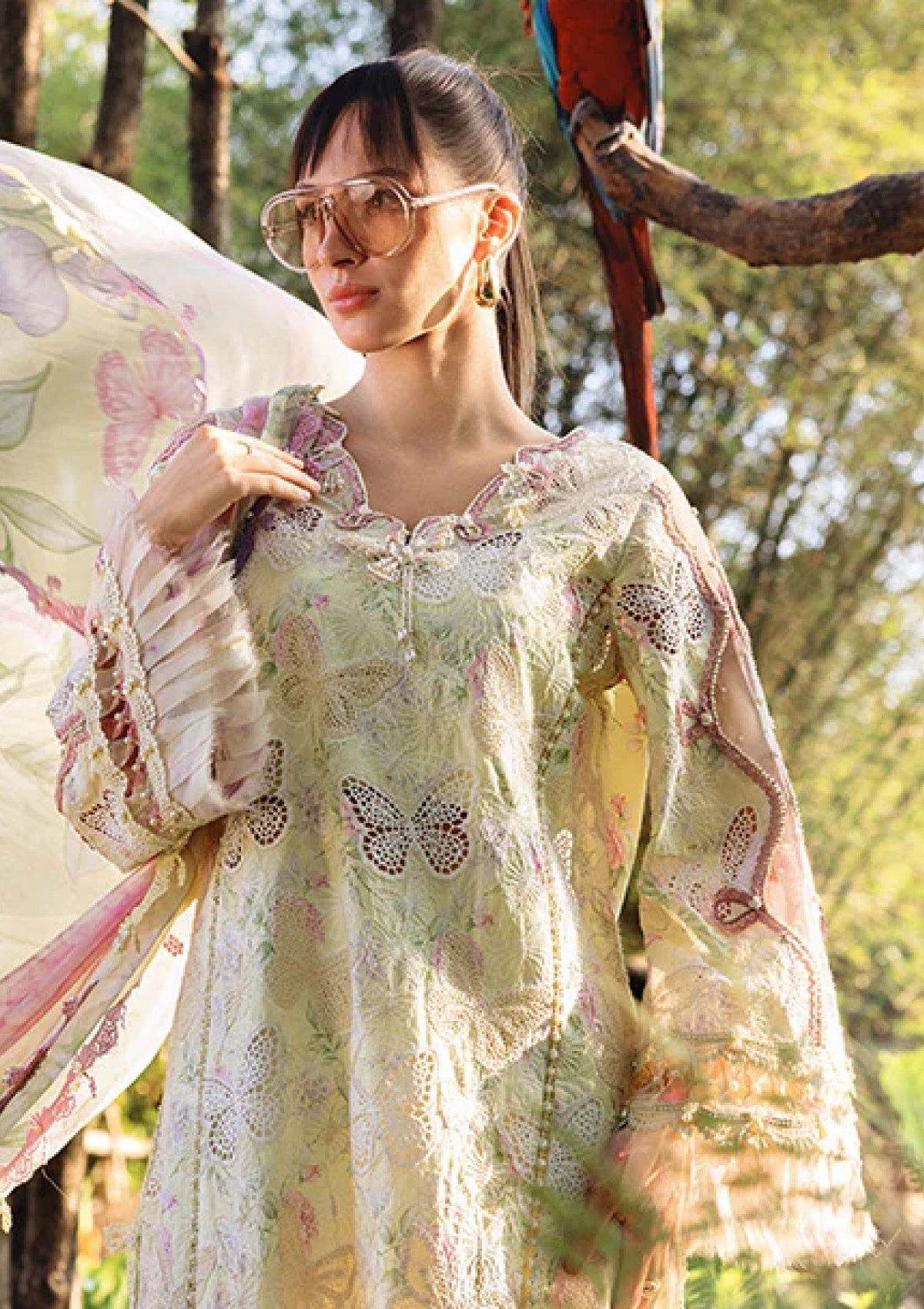 03-Piece Printed Lawn Suit With Chiffon Dupatta | Ready To Wear