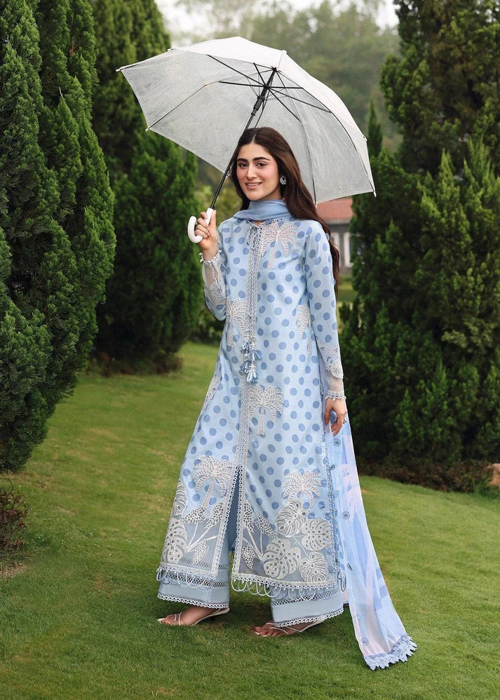 03-Piece Printed Lawn Suit With chiffon Dupatta | Ready To Wear