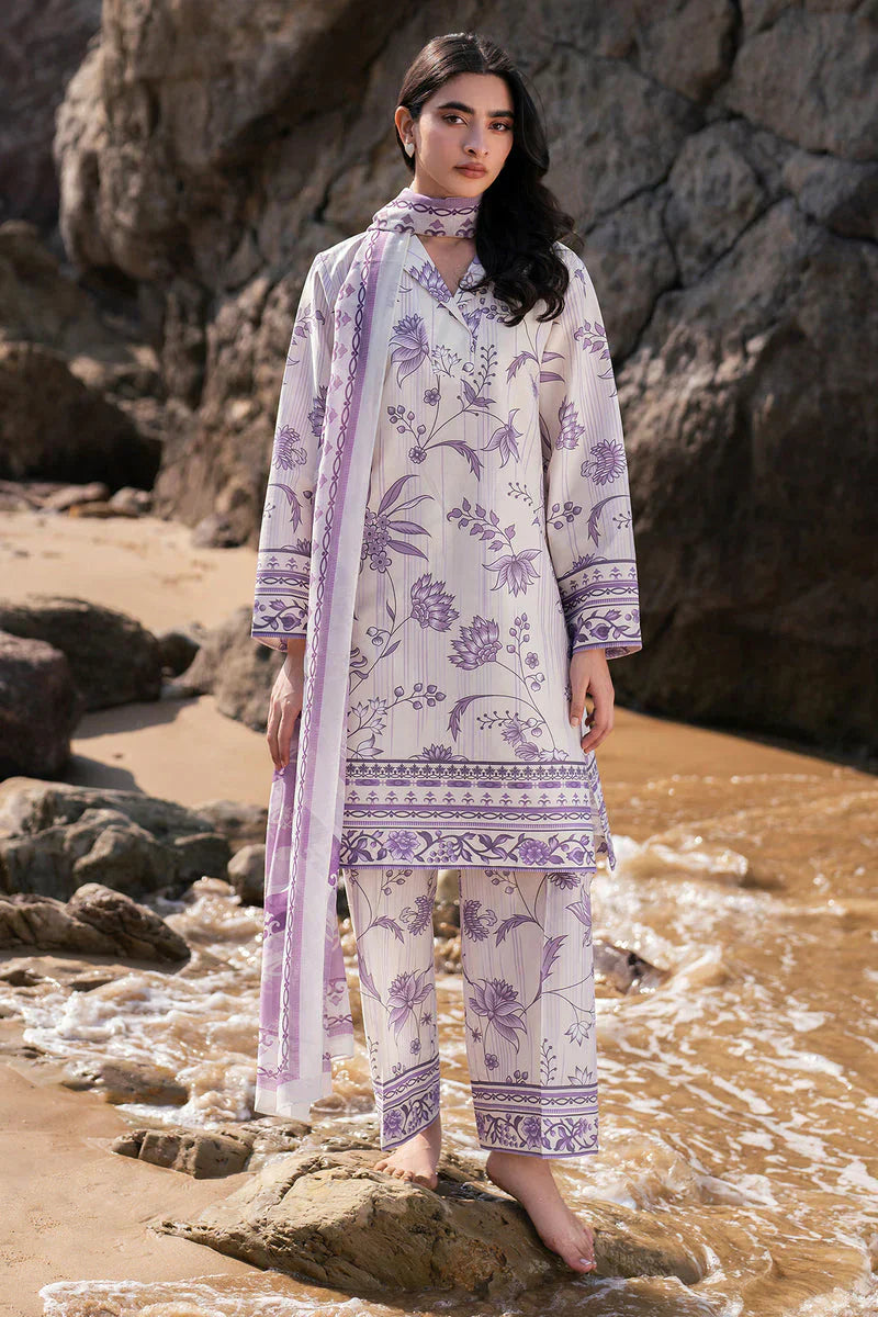 03-Piece Printed Lawn Suit - Ready To Wear