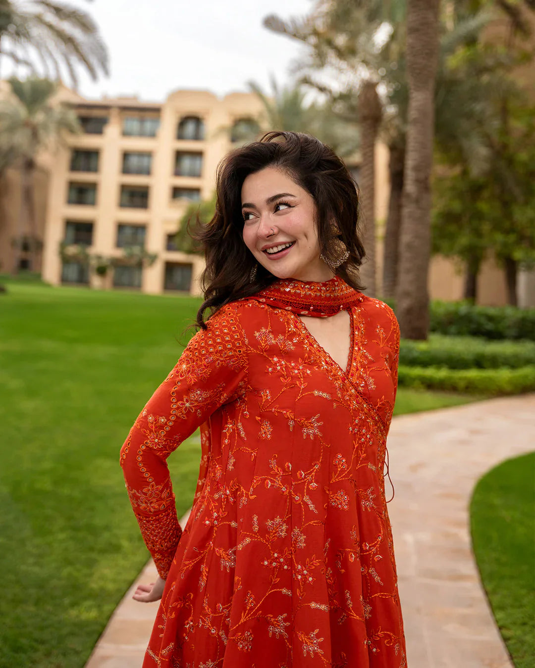 03-Piece Embroidered Lawn Frock | Ready To Wear