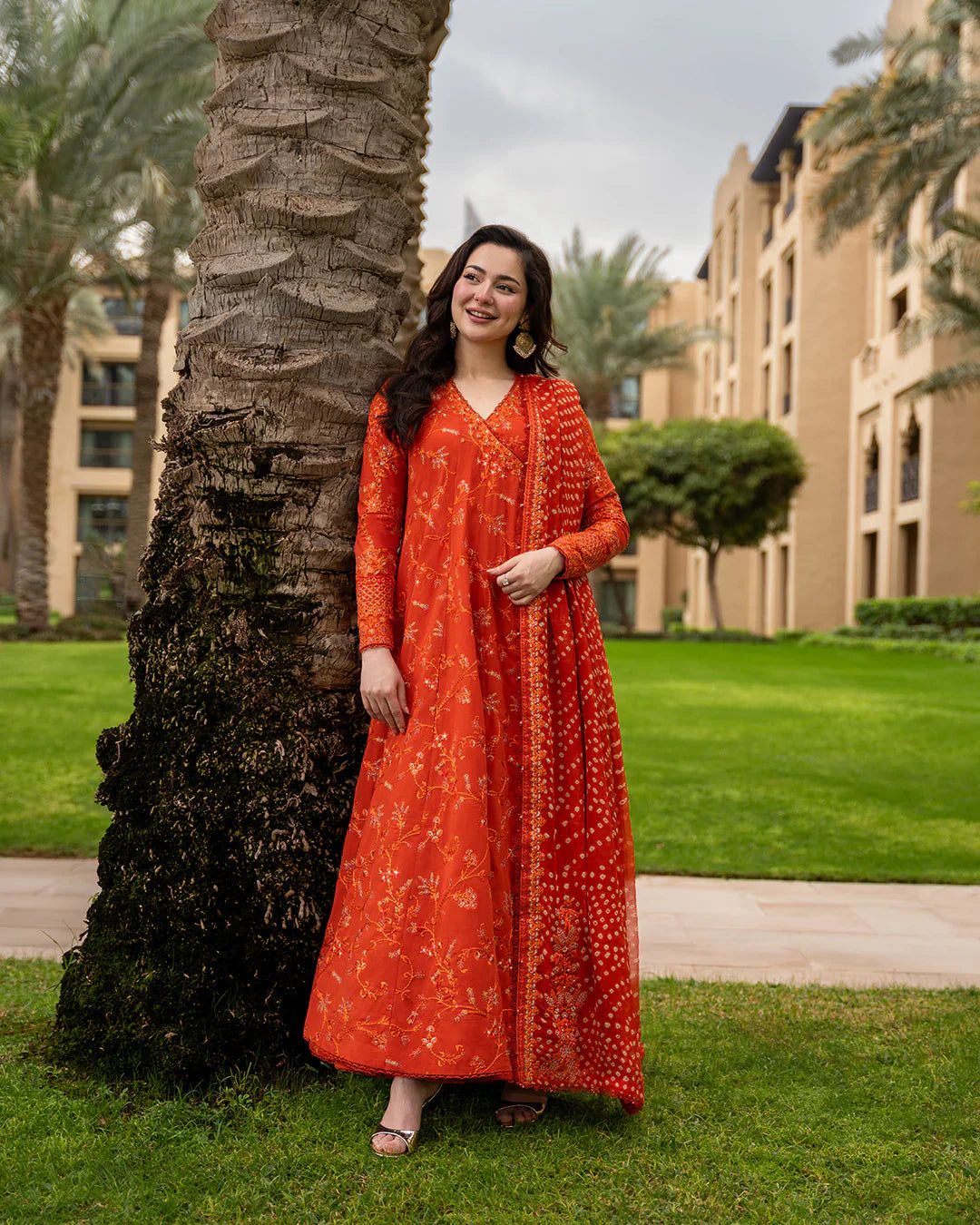 03-Piece Embroidered Lawn Frock | Ready To Wear