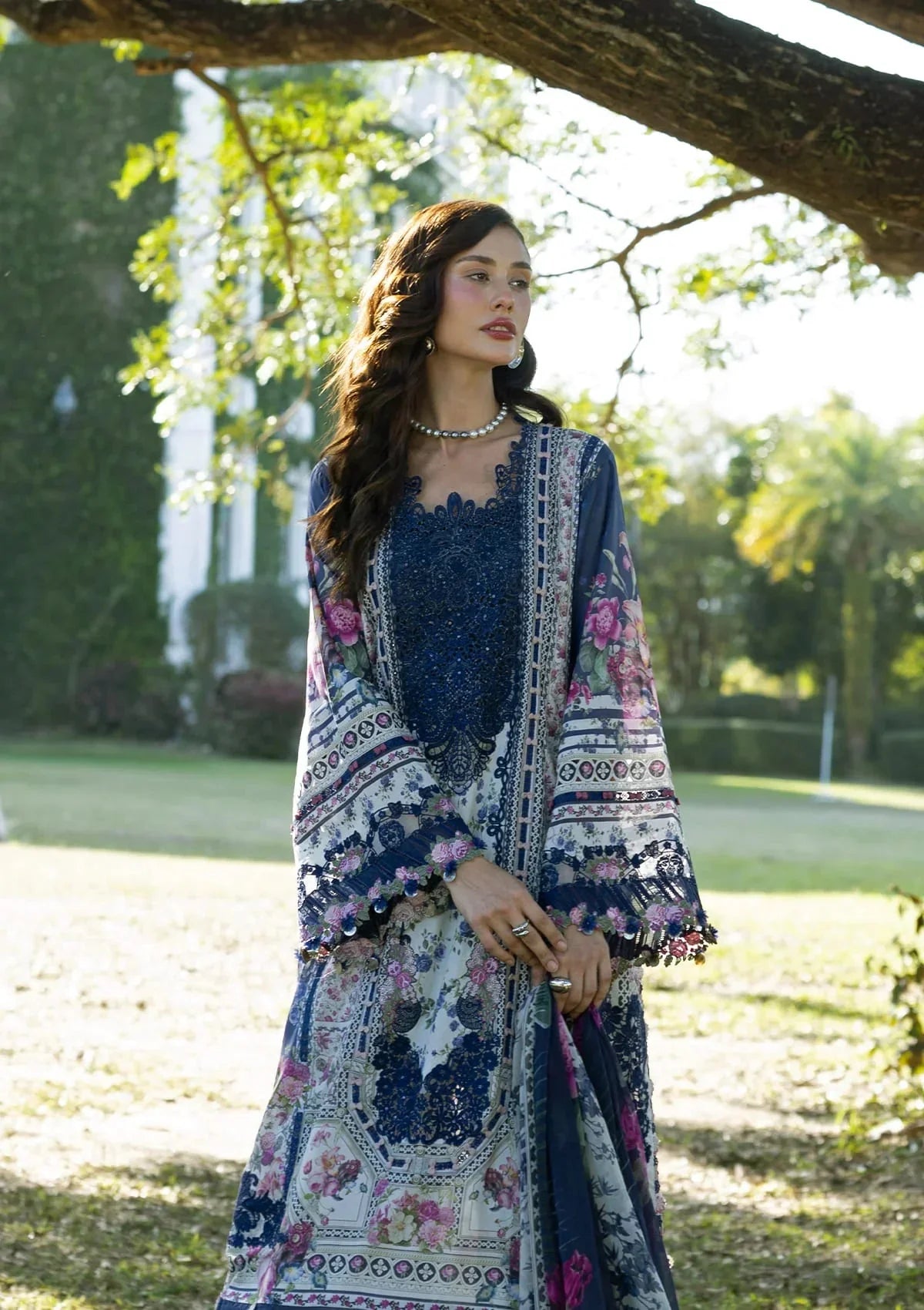 03-Piece Printed Lawn Suit With Chiffon Dupatta | Ready To Wear