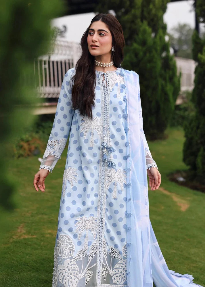 03-Piece Printed Lawn Suit With chiffon Dupatta | Ready To Wear