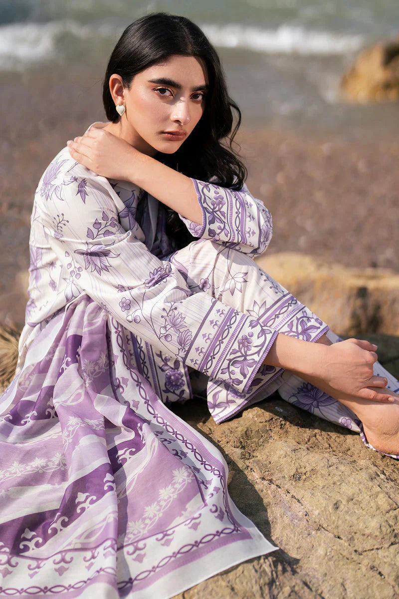 03-Piece Printed Lawn Suit - Ready To Wear
