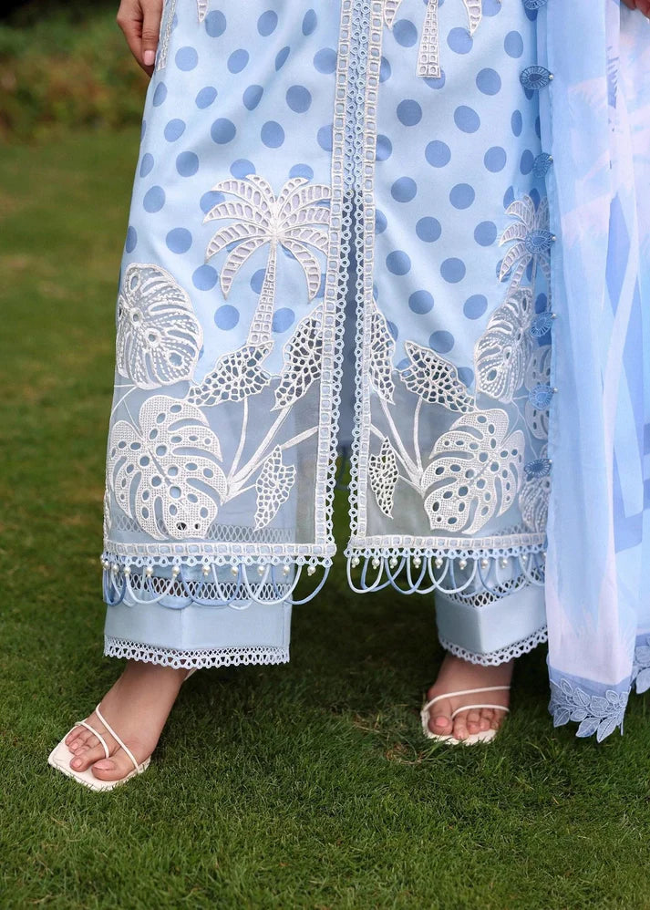03-Piece Printed Lawn Suit With chiffon Dupatta | Ready To Wear