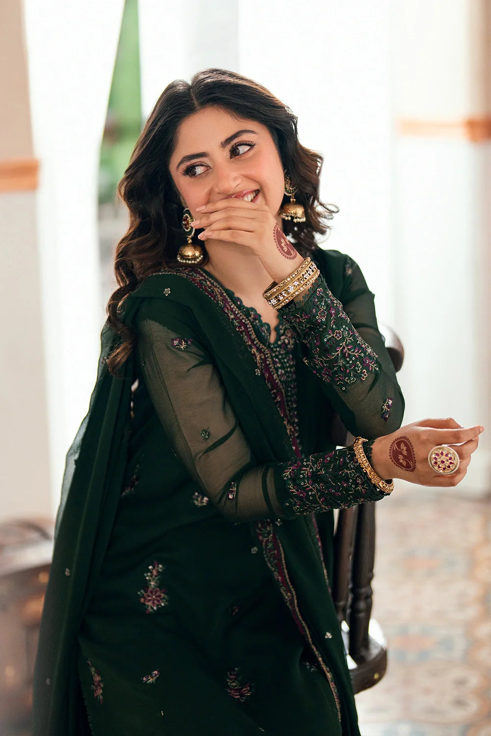 03-Piece Embroidered Chiffon Suit | Ready To Wear