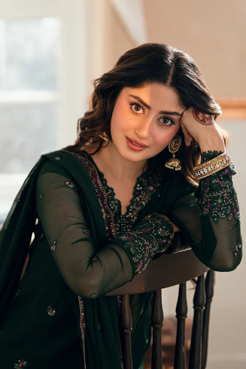 03-Piece Embroidered Chiffon Suit | Ready To Wear