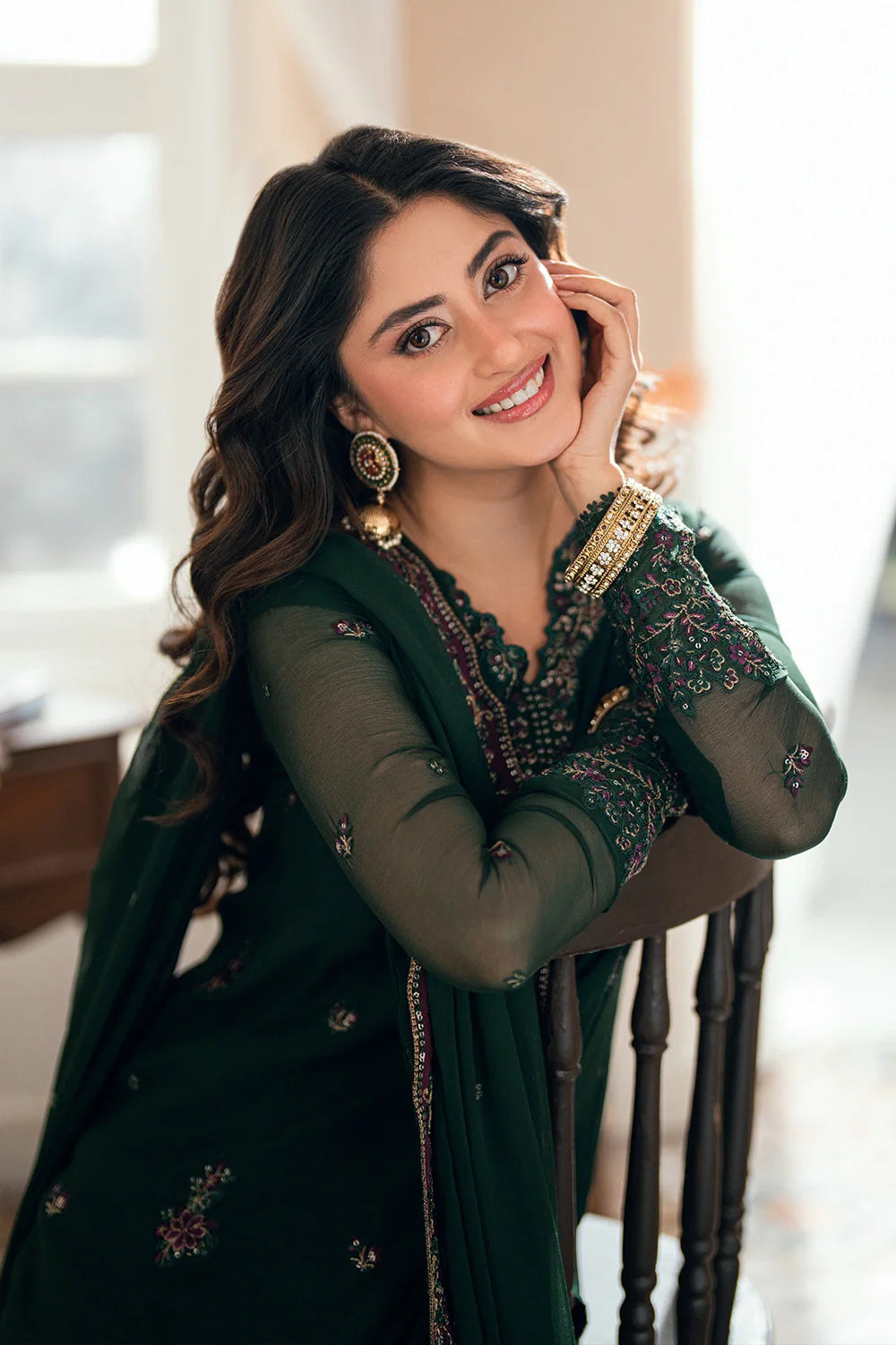 03-Piece Embroidered Chiffon Suit | Ready To Wear