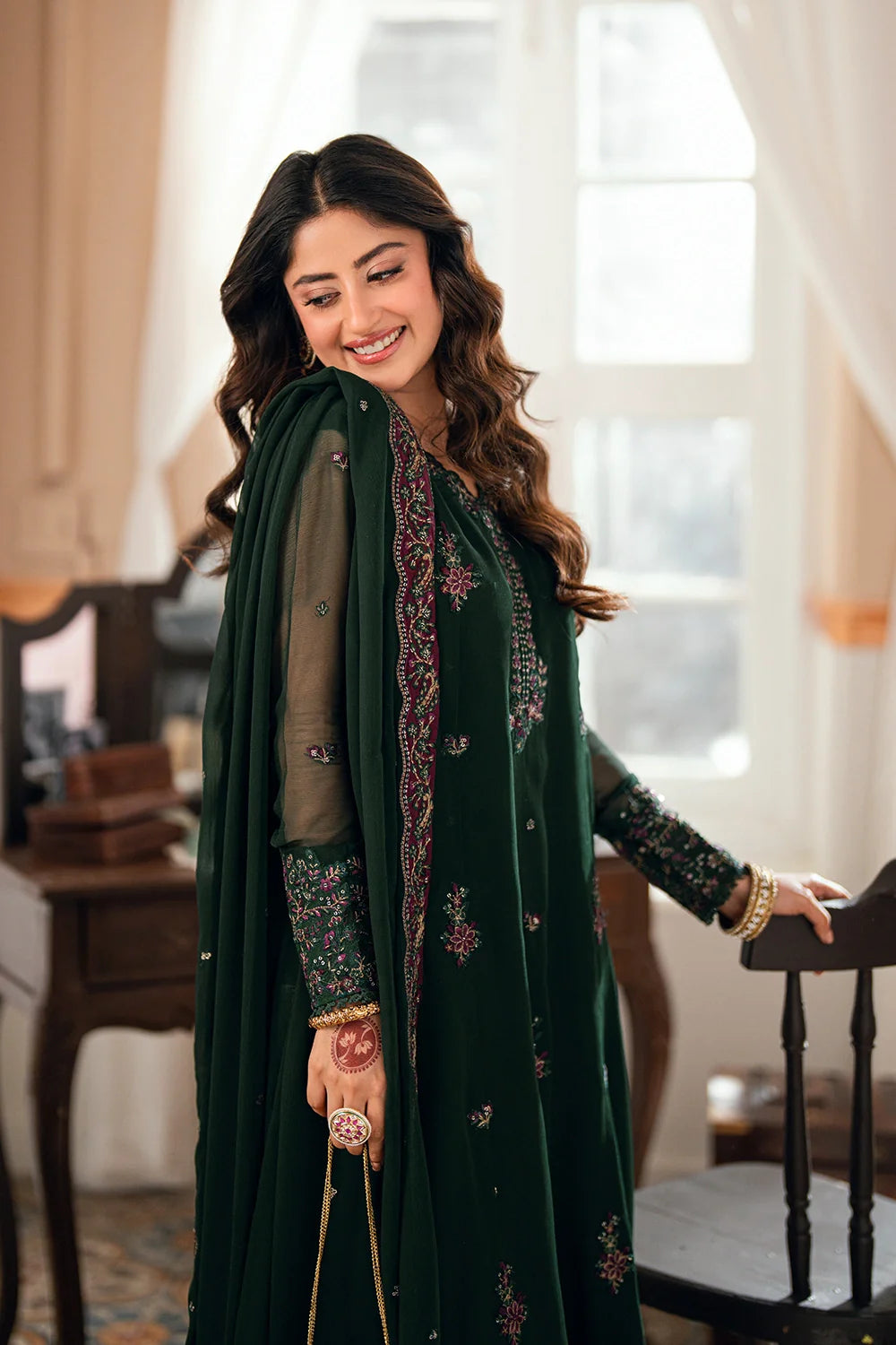 03-Piece Embroidered Chiffon Suit | Ready To Wear