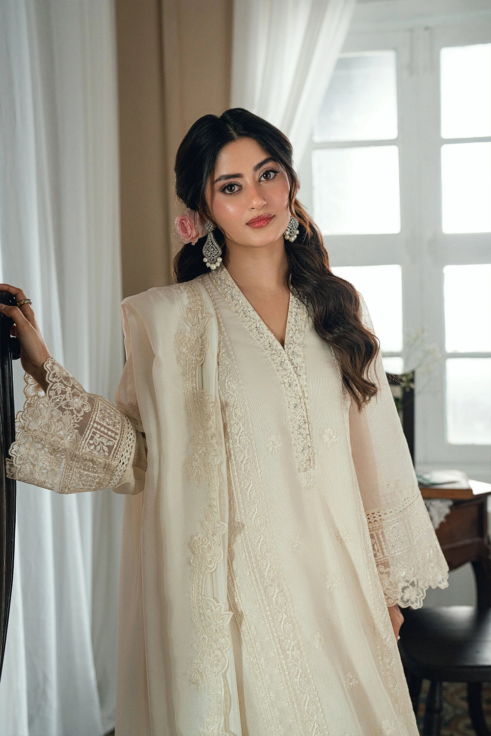 03-Piece Chiffon Suit With Embroidery | Ready To Wear