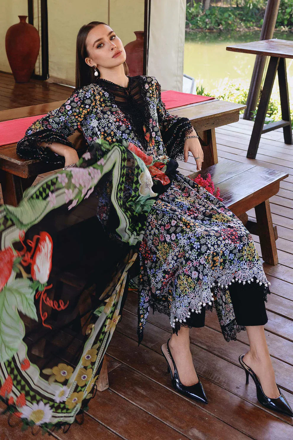 03-Piece Printed Lawn Suit - Ready To Wear