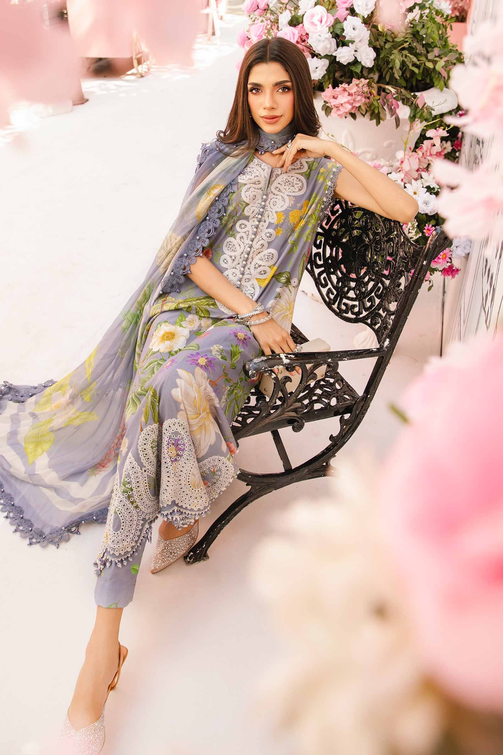 3 Piece Stitched Embroidered Lawn Suit