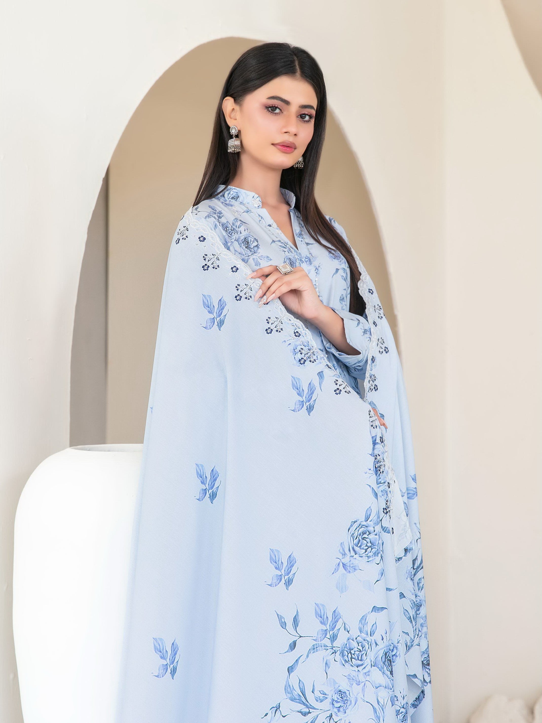 03-Piece Lawn Suit With Chikankari Embroidery | Ready To Wear