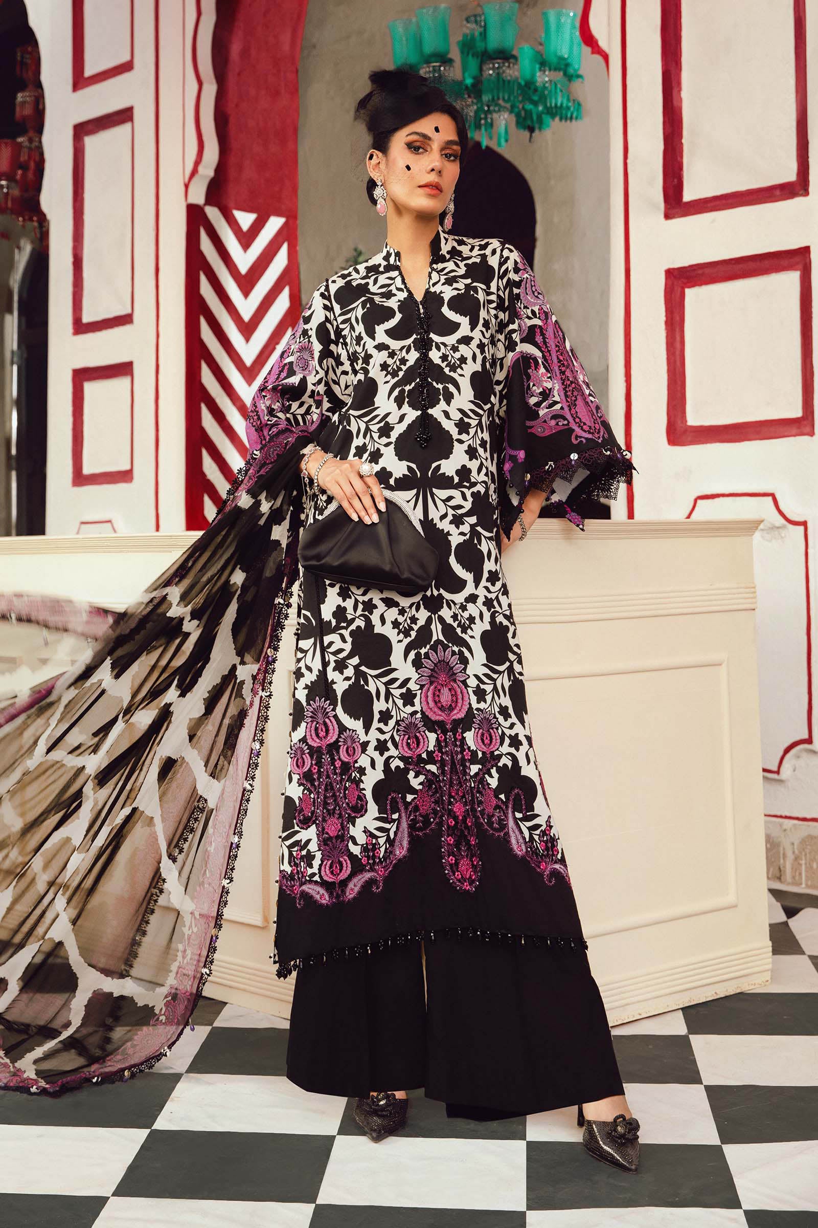 3 Piece Stitched Embroidered Printed Lawn Ready To Wear
