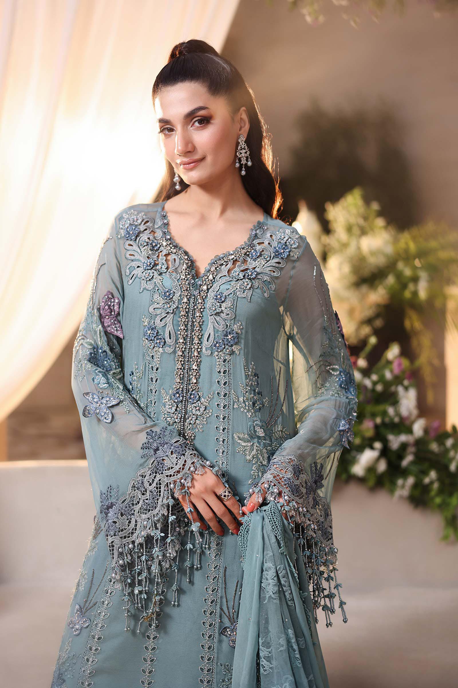 03-Piece Embroidered Cotton Suit With Silk Dupatta | Ready To Wear