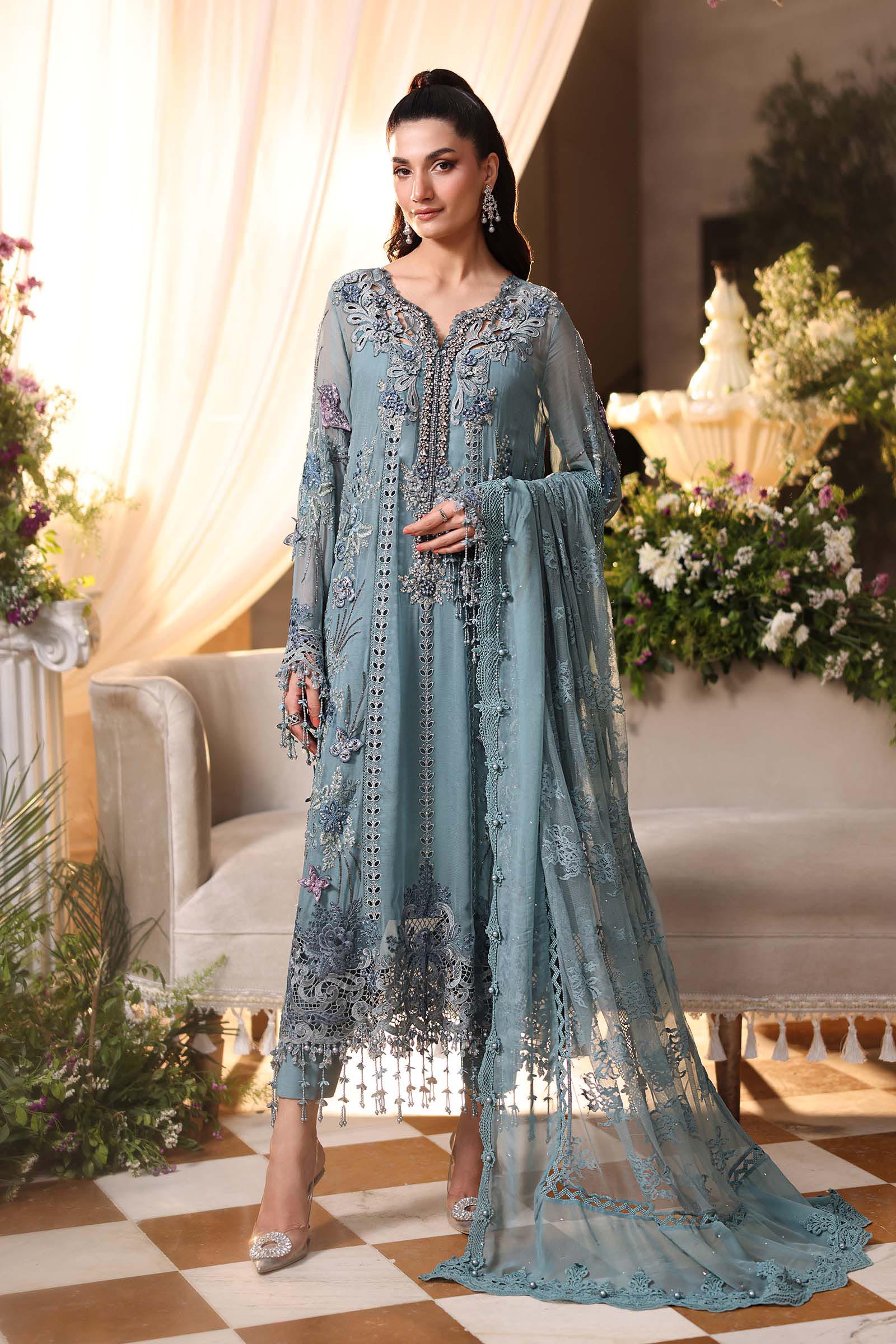 03-Piece Embroidered Cotton Suit With Silk Dupatta | Ready To Wear