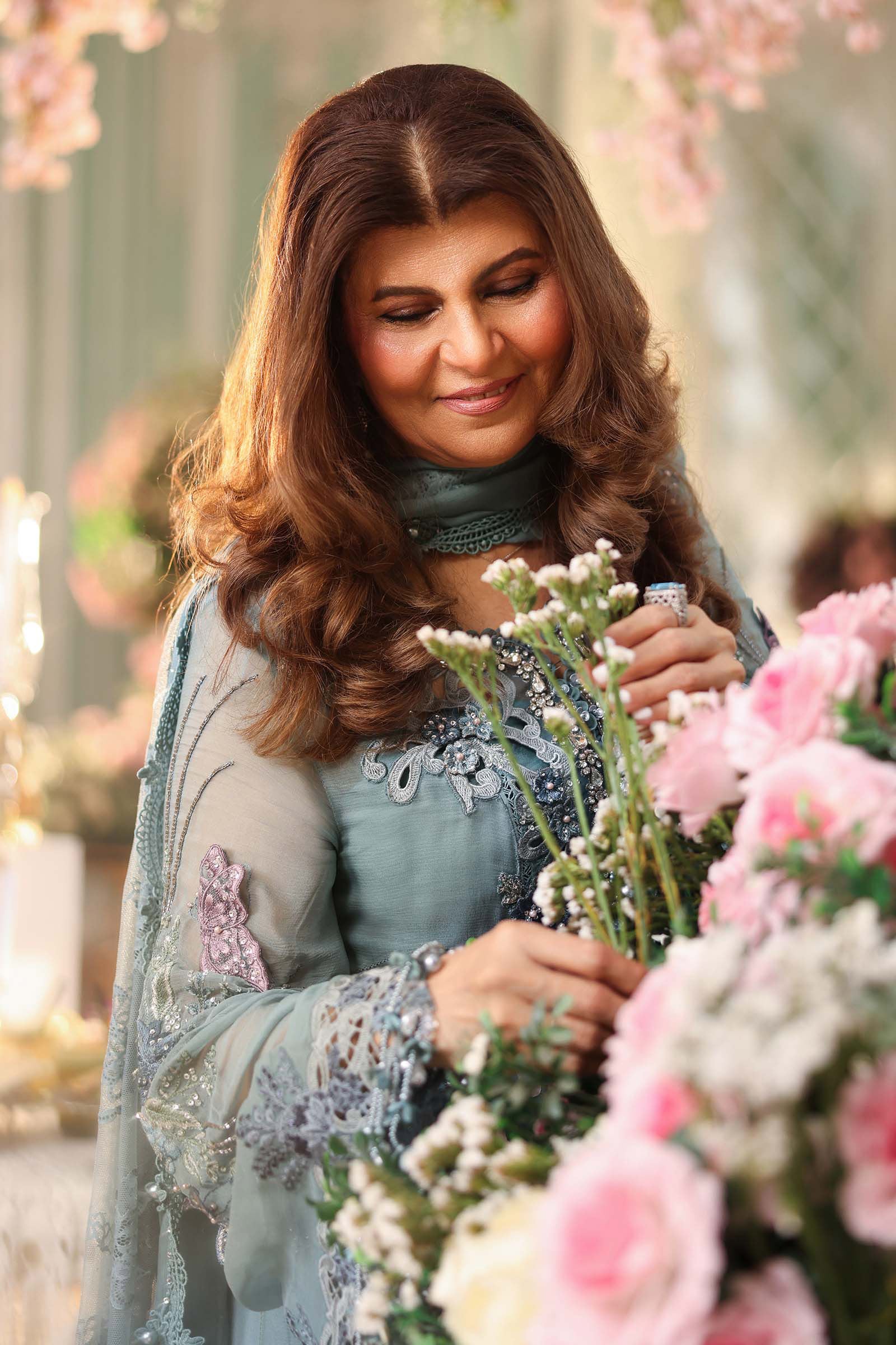 03-Piece Embroidered Cotton Suit With Silk Dupatta | Ready To Wear