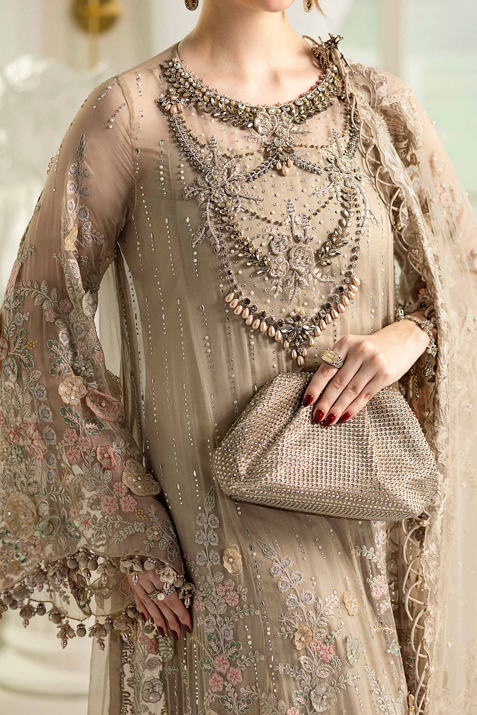 03-Piece Chiffon Suit With Sequin Embroidery | Ready To Wear