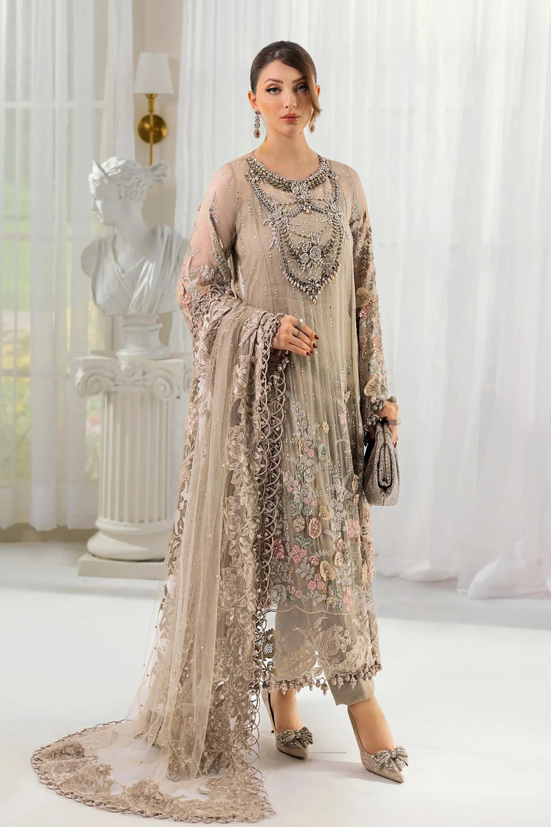 03-Piece Chiffon Suit With Sequin Embroidery | Ready To Wear