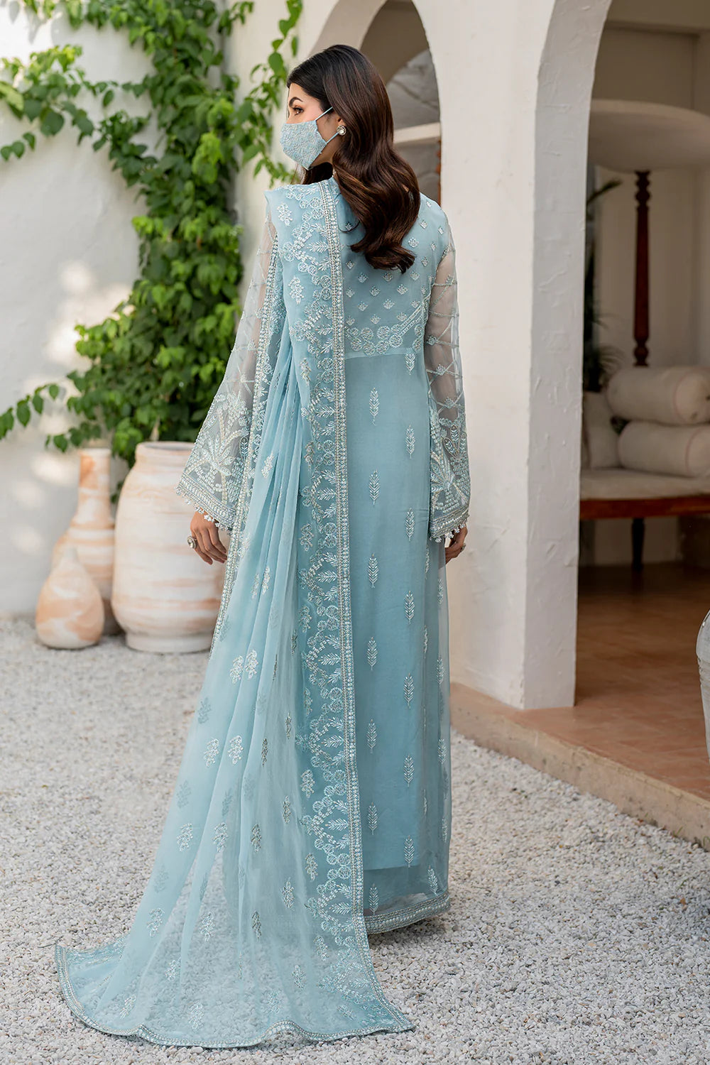 03-Piece Chiffon Suit With Heavy Embroidery | Ready To Wear