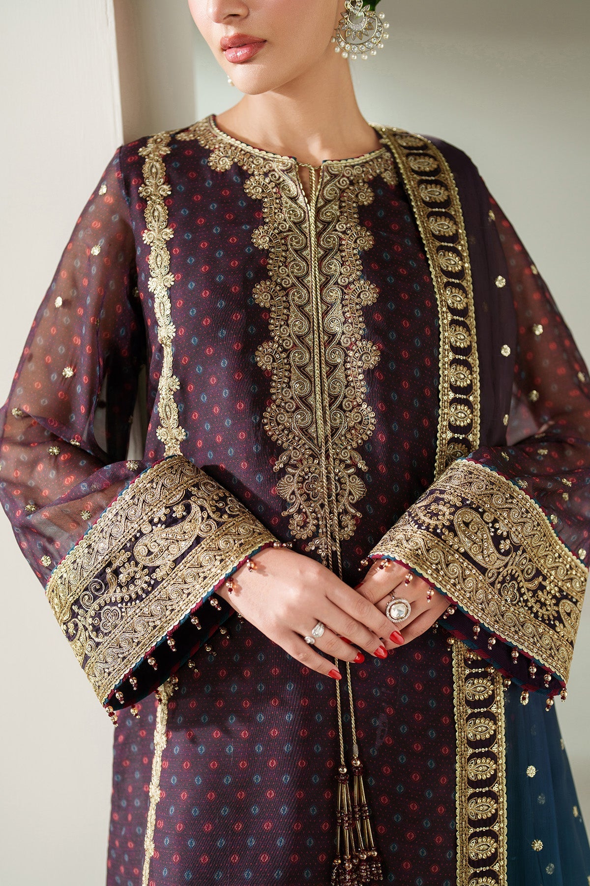 3 Piece Stitched  Chiffon  suit - Ready to Wear