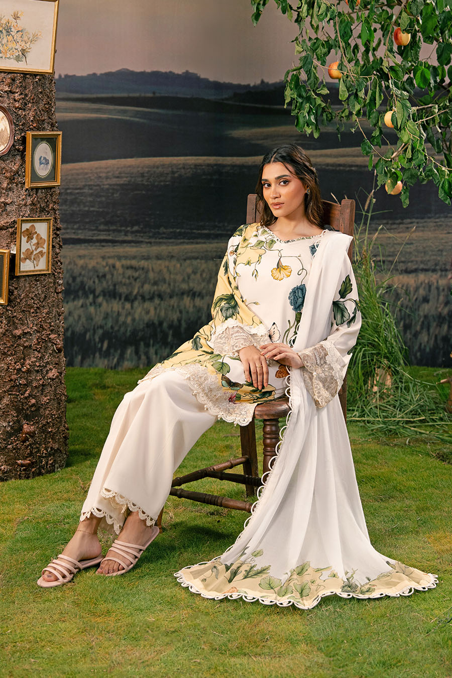 3PC Digital Lawn Suit Ready To Wear
