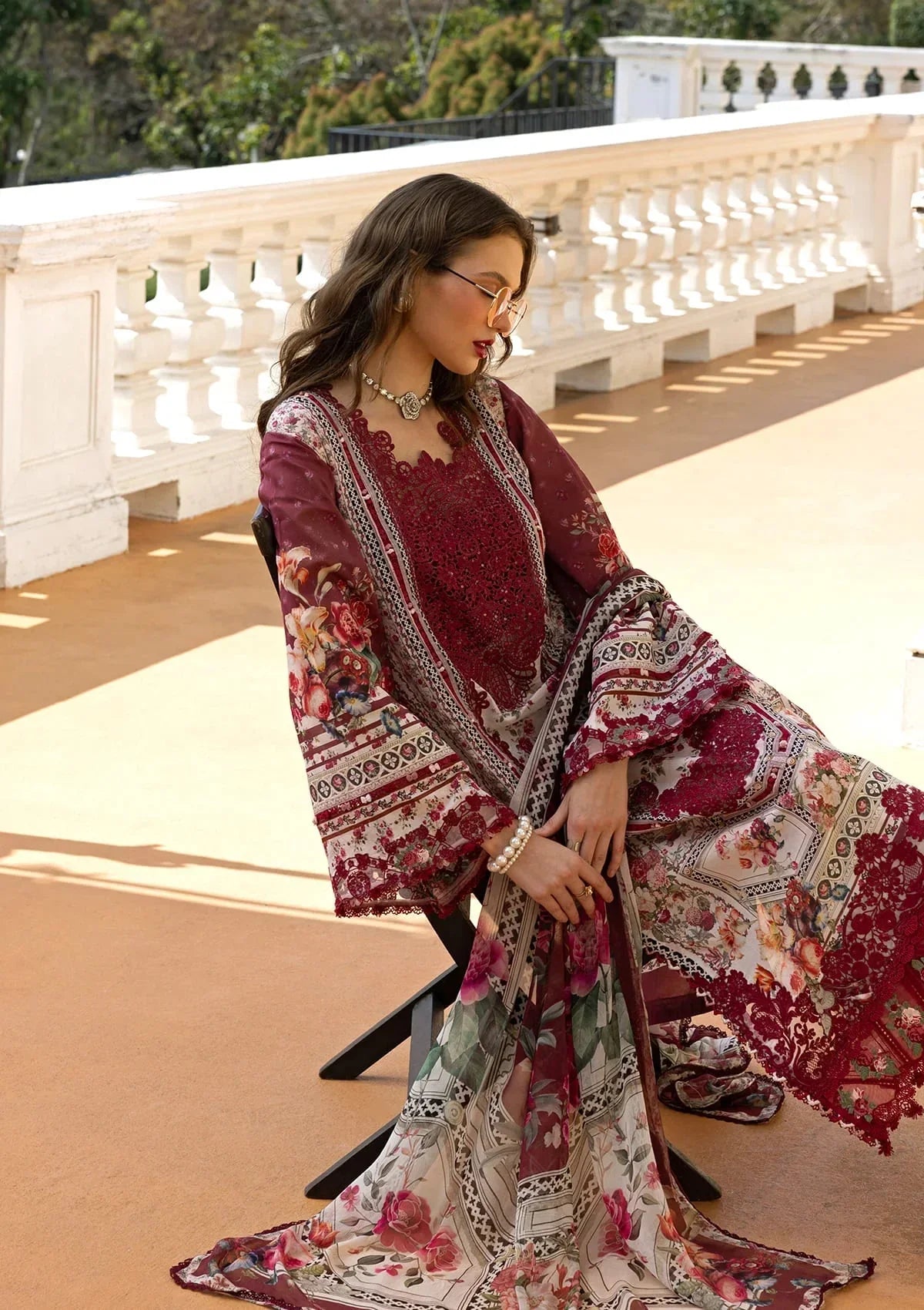03-Piece Printed Lawn Suit With Chiffon Dupatta | Ready To Wear