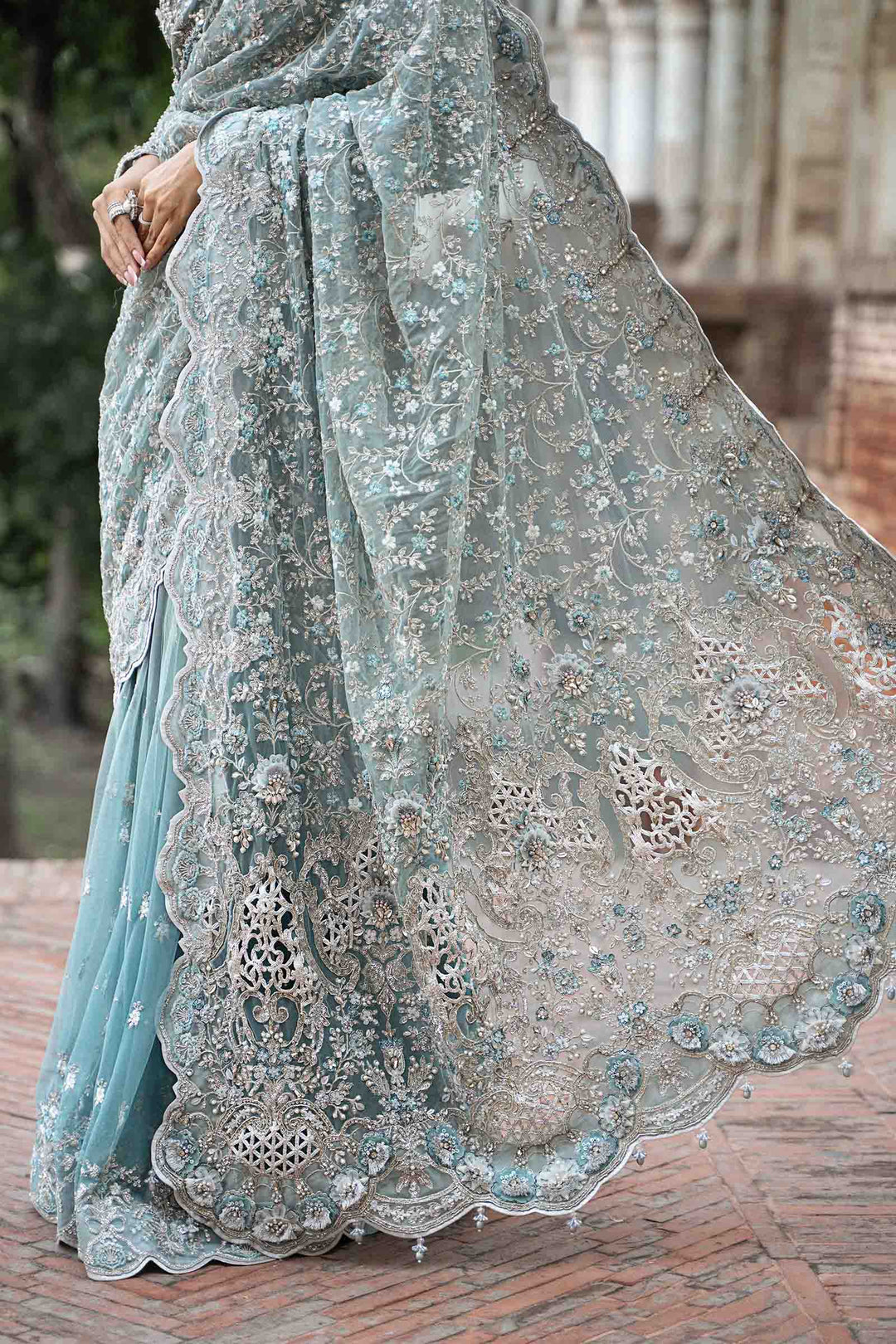 Net Saree With Heavy Embroidery | Ready To Wear