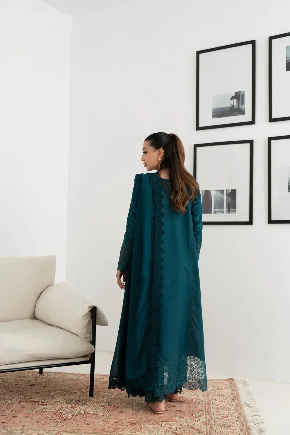 03-Piece Lawn Suit With Chikankari Embroidery - Ready To Wear