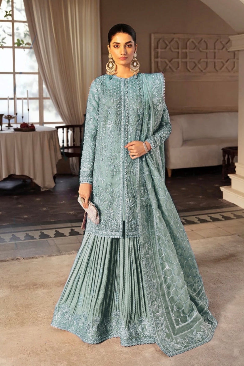 03-Piece Fully Embroidered Organza Suit | Ready To Wear