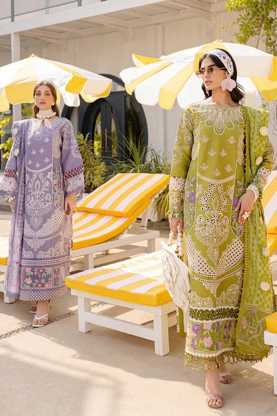03-Piece Embroidered Lawn Suit With Net Dupatta | Ready To Wear