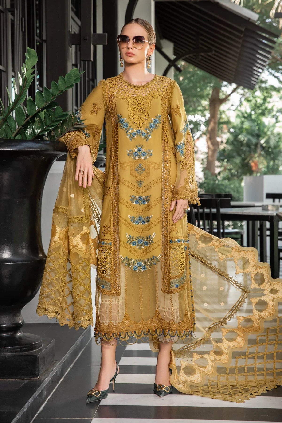 03-Piece Maria-B Lawn Dress Ready to Wear