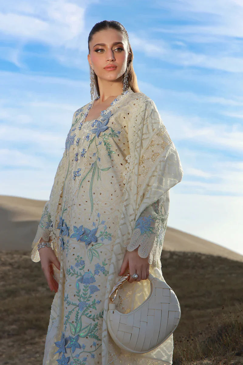 03-Piece Embroidered Lawn Suit With Borsha Dupatta | Ready To Wear